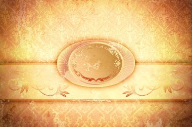 Metin için vintage süsleme ve kopya yer ile eski kağıt.