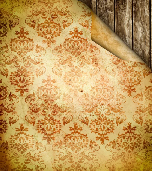 Old grunge paper background with vintage patterns. — Stock Photo, Image