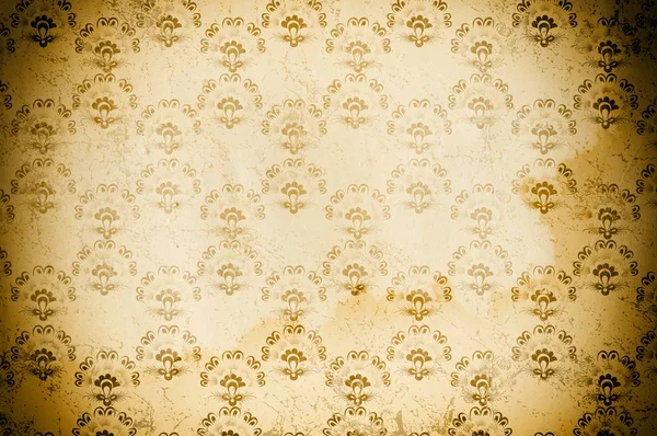 Old grunge wallpaper with vintage ornament. — Stock Photo, Image