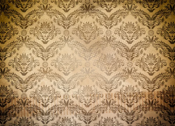 Fondo de papel grunge con motivos florales vintage . — Foto de Stock