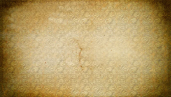 Smutsigt papper bakgrund med gammaldags mönster. — Stockfoto