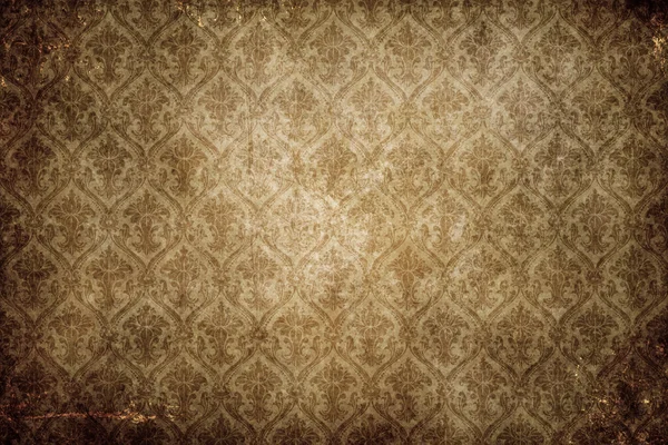 Old grunge paper background with ornament. — Stock Photo, Image