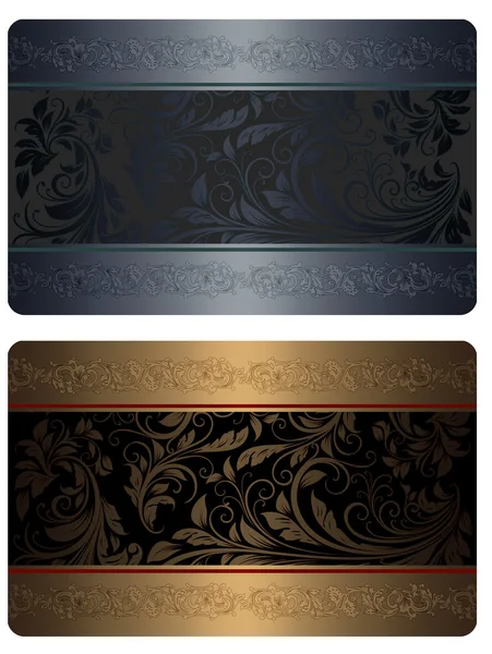 Altın ve gümüş Hediyelik kartı şablonları.