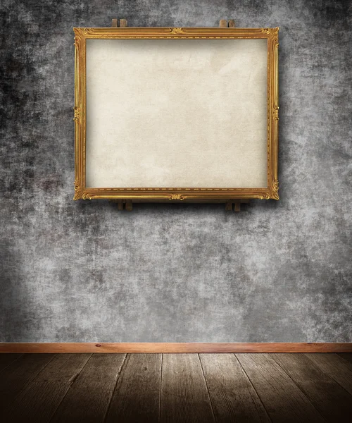 Old-fashioned frame on old wall. — Stock Photo, Image