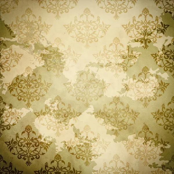 Vintage paper with damask patterns. — Stock Photo, Image