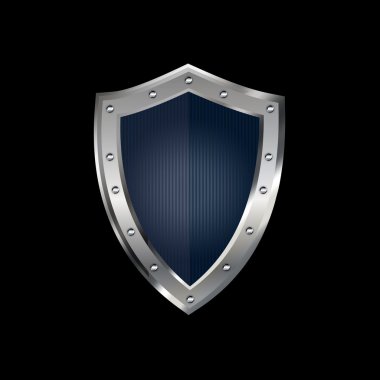 Gümüş perçinli kalkan.