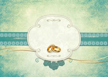 Vintage Düğün Davetiyesi.