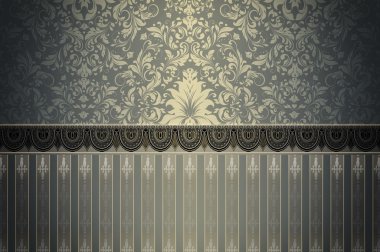 antika arka plan dekoratif desen ile.