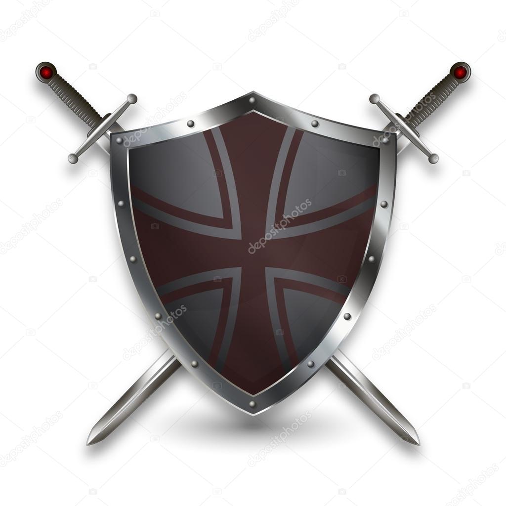 Shield With 2 Crossed Swords