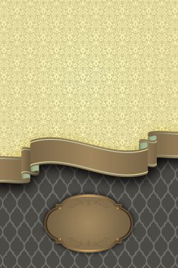 Dekoratif elementlere sahip klasik arkaplan.