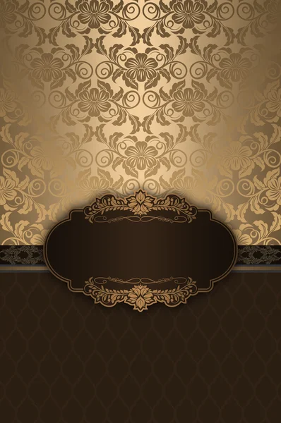 Vintage floral background with decorative frame. — Stock Photo, Image