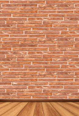 Tuğla duvar zemin.