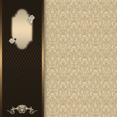 Zarif çerçeve ile antika arka plan.