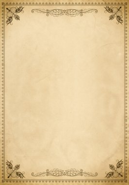 Vintage kenarlıklı eski kağıt arka plan.