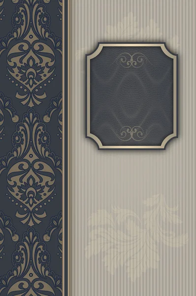 Decorative background with frame and patterns. — Stock Photo, Image