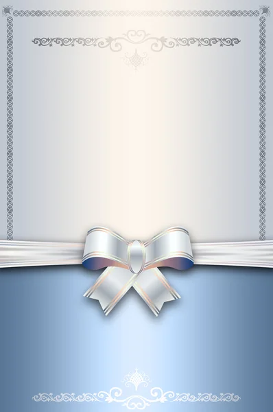 Decorative background with elegant frame and bow. — Stock Photo, Image