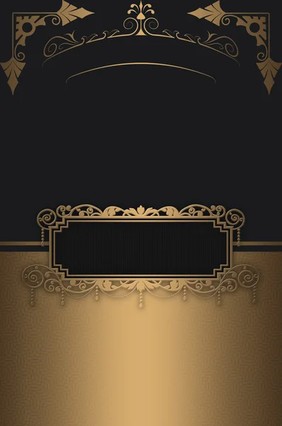 Gold and black decorative background. — Stock Photo, Image