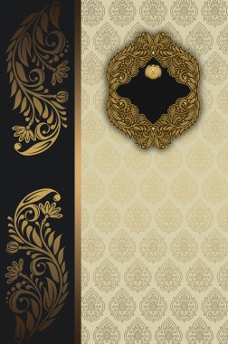 antika arka plan dekoratif desen ile.