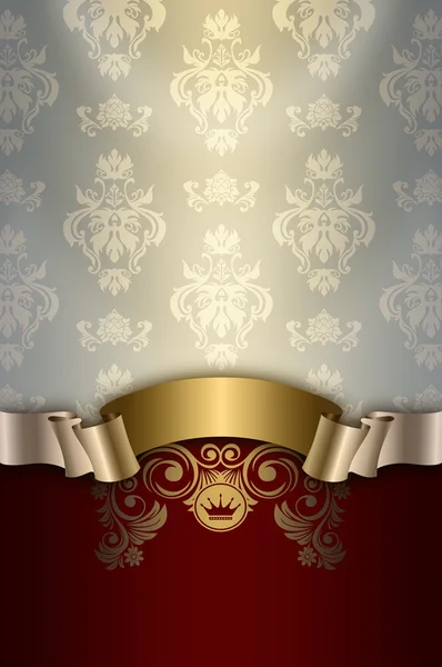 Fondo decorativo con nastro in oro . — Foto Stock