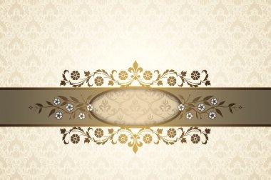 çerçeve ile dekoratif çiçek arka plan.