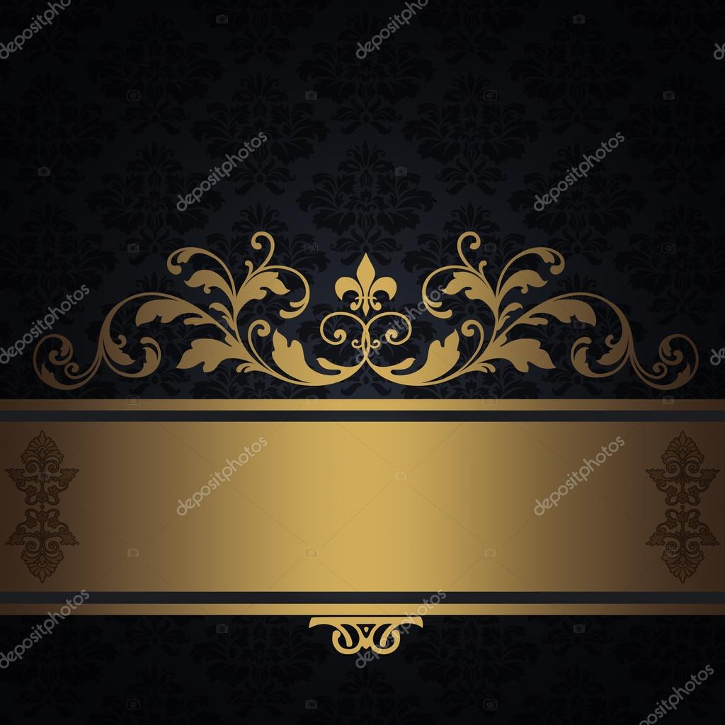 Gold And Black Vintage Background