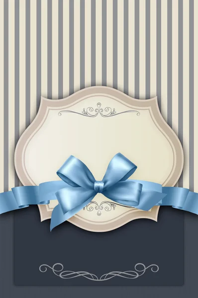 Decorative background with frame and elegant bow. — Stock Photo, Image