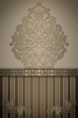 Zarif kenarlıklı Vintage çiçek arka plan.