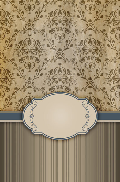 Vintage background with elegant frame.