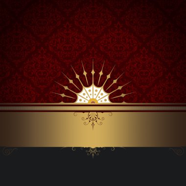 Altın kenarlıklı dekoratif arka plan.