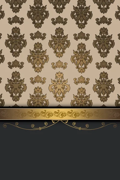 Fondo decorativo con elegante borde abd ornamento . —  Fotos de Stock