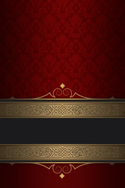 Vintage background with gold ornamental border. — Stock Photo, Image