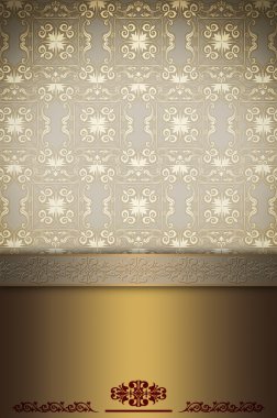 Dekoratif altın arka plan desenleri ile.