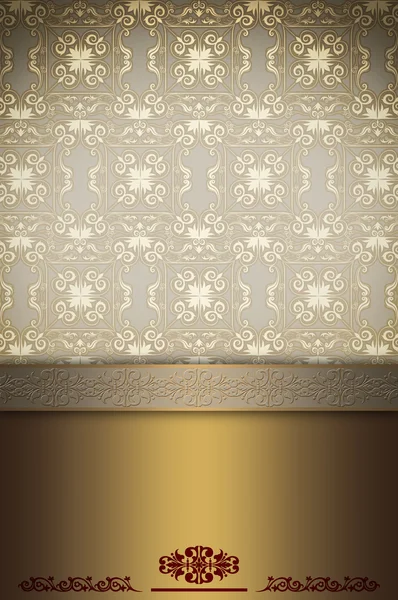 Fundo de ouro decorativo com padrões . — Fotografia de Stock