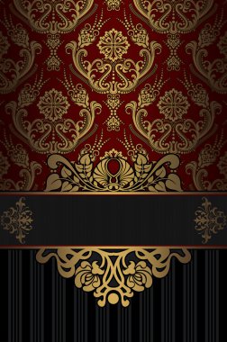 antika arka plan dekoratif desen ile.