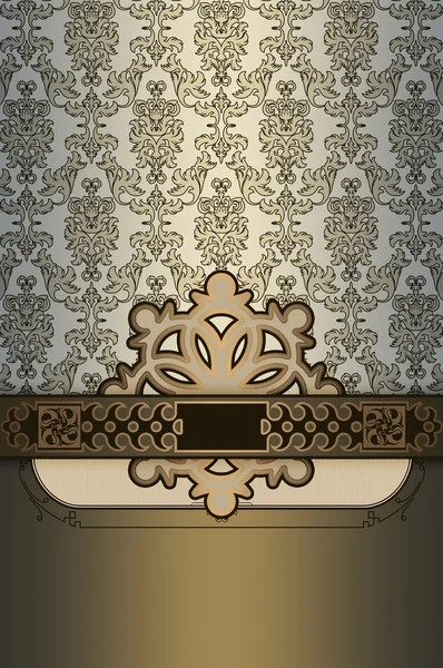 Dekorativer Hintergrund mit Mustern und eleganter Bordüre. — Stockfoto