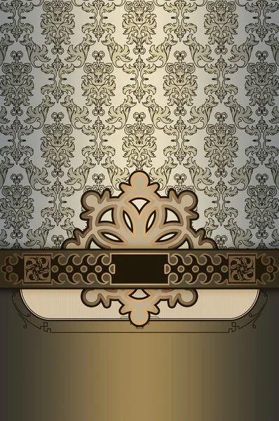 Fond décoratif avec motifs et bordure élégante . — Photo