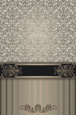 Dekoratif arka plan desenleri ve zarif kenarlıklı.