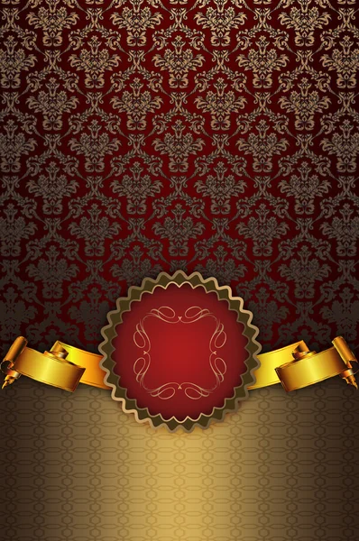 Gold and red decorative background. — Stock Photo, Image