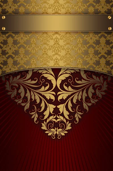 Gold and red vintage background. — Stock Photo, Image