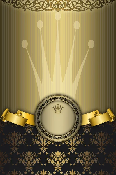 Gold decorative background with frame. — Stock Photo, Image