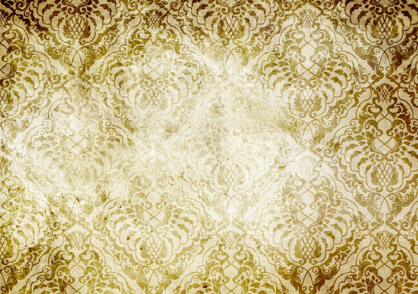 Старый грязный бумажный фон с винтажными узорами
.