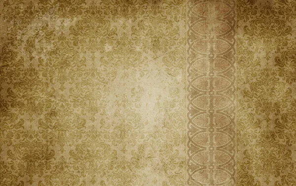 Old paper background with decorative vintage ornament. — Stock Photo, Image