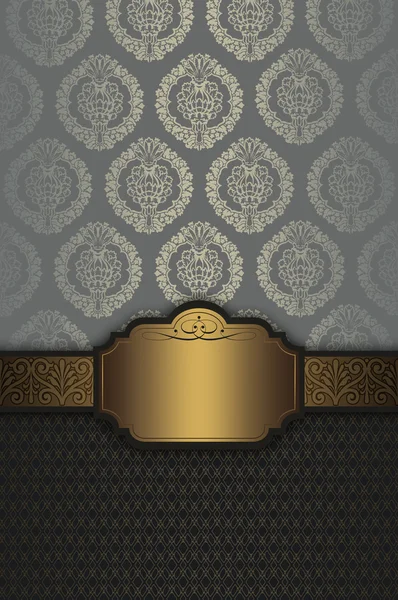 Decorative ornate background with gold border. — Stock Photo, Image