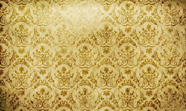 Grunge paper background with vintage patterns.