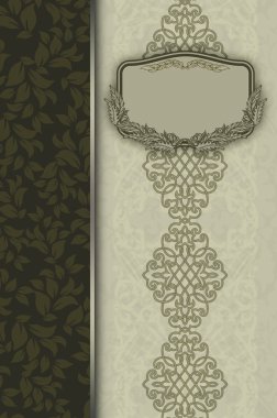Çerçeve ile dekoratif antika arka plan.