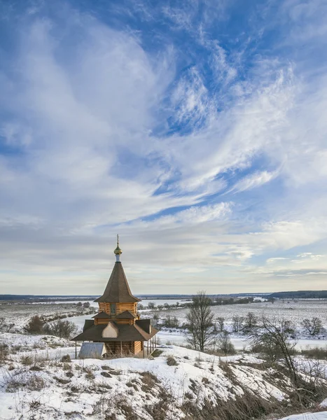 Hög bank Oka floden — Stockfoto