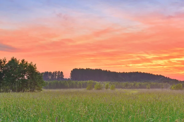 Rode wolken bij zonsopgang — Stockfoto