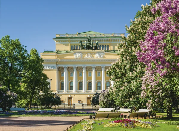Александрийский театр в Санкт-Петербурге, Россия — стоковое фото