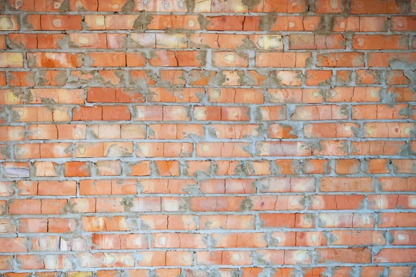 Fondo Del Ladrillo Textura Anaranjada Pared Primer Plano Lugar Para —  Fotos de Stock