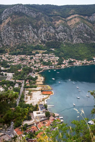 Unrealistically Beautiful View Bay Kotor Beautiful Summer Day Montenegro Very — Zdjęcie stockowe
